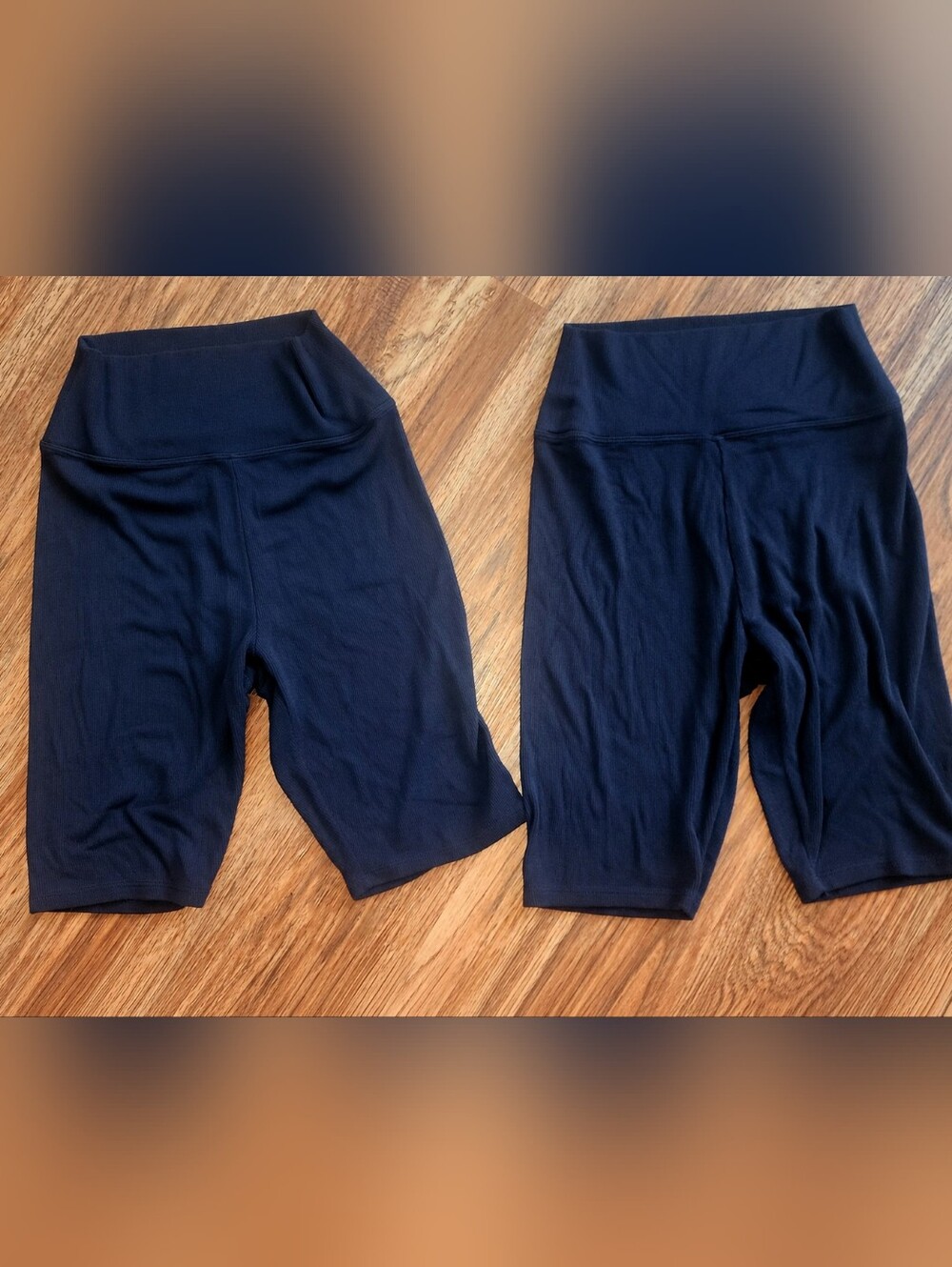 NATURAL LIFE Black Women's High-Waist Ribbed Bike Shorts - Pack Of 2